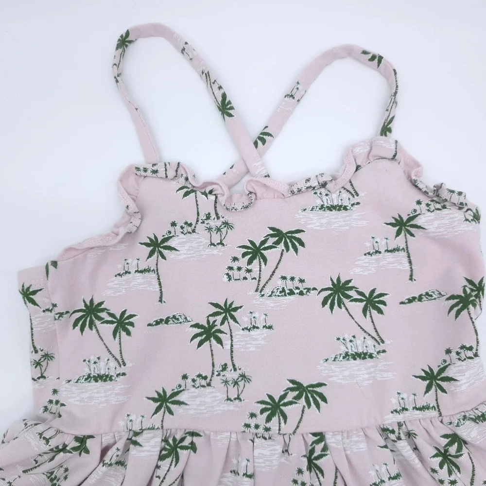 Janie and Jack Imagine Paradise Palm Tree Dress Size 7